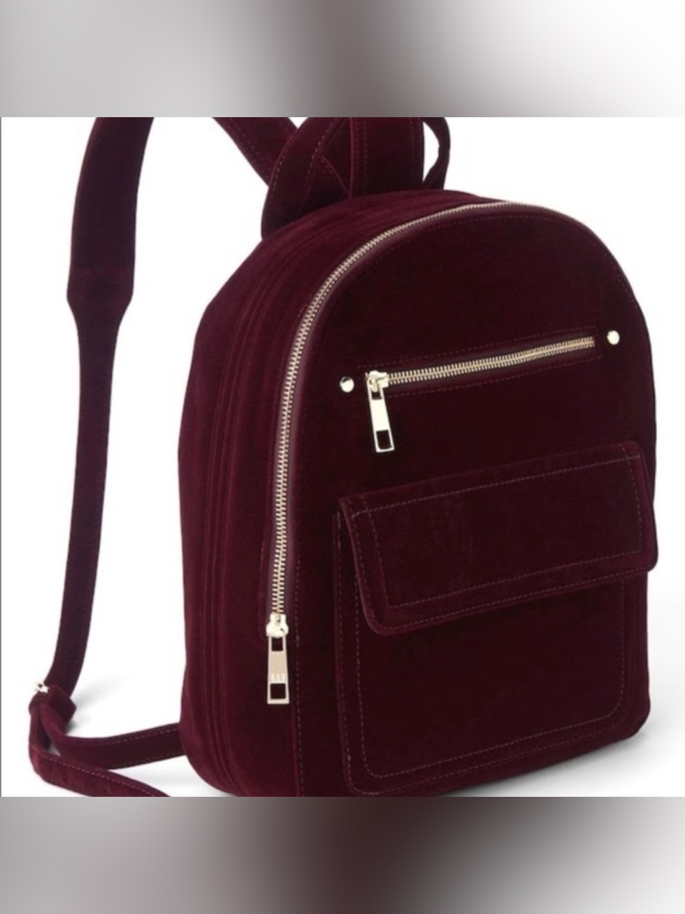 GAP Burgundy Mini Velvet Backpack Bag preppy classic ballet core retro luxury